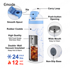Borraccia Termica Personalizzata 750ml in Acciaio Inox con Logo Laser UV, Bottiglia Sportiva per Campeggio, Mantenimento Termico 12-24 Ore - Product Image 3