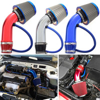 Modification universelle de voiture Filtre d'admission d'air d'entrée à haut débit et performance Filtre à air pour voiture de course en acier inoxydable bleu brûlé