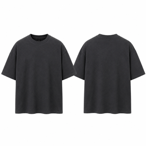 T-shirt en coton surdimensionné 260 GSM, 100 % coton épais, coupe ample à épaules tombantes, style streetwear, tee-shirt vierge, personnalisable OEM/ODM avec logo - Product Image 2
