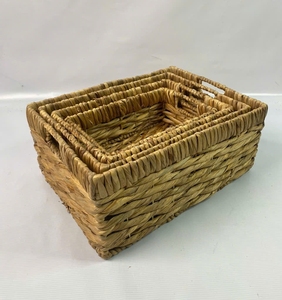 Hiện đại Bộ 4 hình chữ nhật nước Hyacinth lưu trữ giỏ - Product Image 1