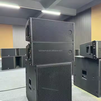 Sistem Speaker Line Array Profesional Audio Plastik HHDL 200Dual 10-inci Berdaya Tinggi Aktif untuk Panggung