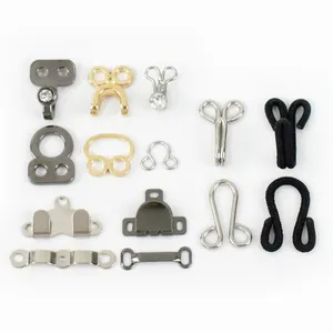 Meetee CN048 Garment Accessories Multistyle Alloy Rust Protection Hidden Two-Piece Adjust Buckles For Underwear Suit Skirt