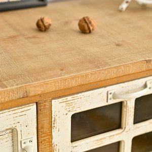 Console rustique en bois massif INNOVA avec rangement pour hôtel, salle à manger, appartement, salon, entrée, décoration - Product Image 5