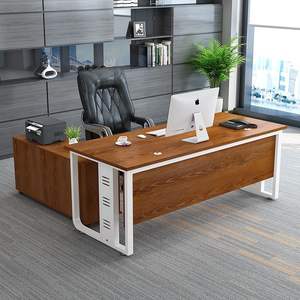 Escritorio Ejecutivo con Gabinete de Almacenamiento, Muebles de Oficina Modernos y Minimalistas, Mesa Larga para Gerente, Escritorio para Computadora - Product Image 1