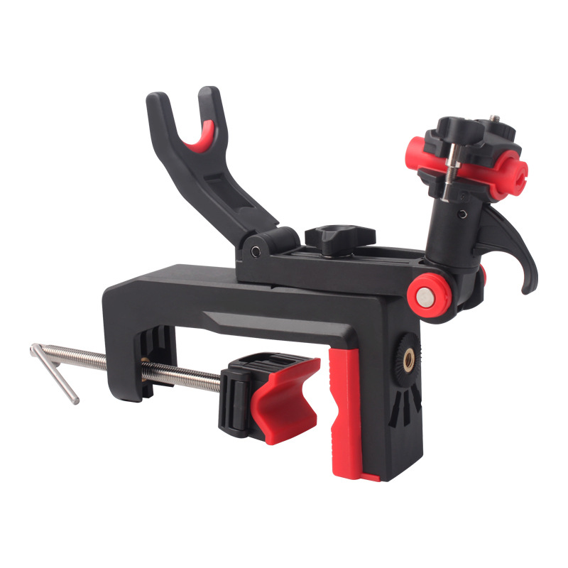 RUKE Luya Single Battery Sea Fishing Boat Bracket Upgraded Round Pipe Clip Thickened Design Nylon Fishing Rod Rack