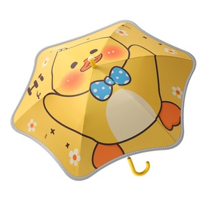 Nouveau dessin animé mignon conception contrôle manuel enfants parapluie coin arrondi enfant en bas âge parapluie <span class=keywords><strong>de</strong></span> soleil pour bébé maternelle école fille garçon - Product Image 2