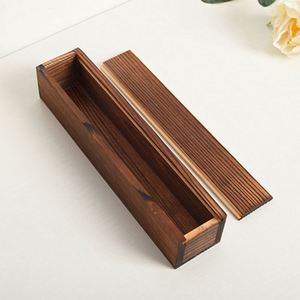 Custom LOGO Handmade Solid Wood Jewelry Storage Box with <b>Sliding</b> Lid - Product Image 1