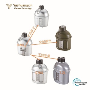 Bouteille d'eau en PE pour l'extérieur avec ensemble de tasses, capacité de 1L, anti-fuite, durable, pour le camping - Product Image 4