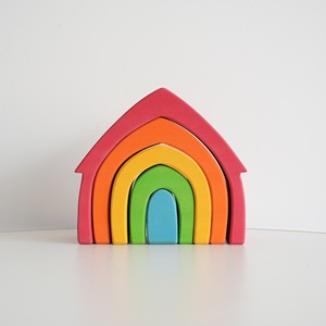 Maisonnette en bois Montessori Linden pour enfants, jouet éducatif précoce, puzzle d'intelligence, blocs de construction décoratifs, 40 pièces - Product Image 1