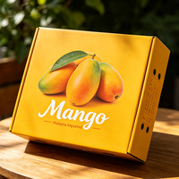 Boîte d'emballage pour mangues personnalisée, imprimée, imperméable, en carton ondulé haute résistance, pour l'expédition de fruits