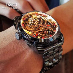 Envío Directo, Reloj IDEAL KNIGHT con Tourbillon Real, Reloj Mecánico de Lujo para Hombre con Diseño de Araña Luminoso y Esqueletizado de Alta Gama - Product Image 4