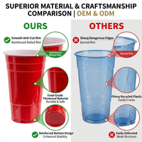 Kit de gobelets réutilisables pour beer pong, 16 oz, sans BPA, pour fêtes en plein air et événements sociaux