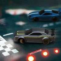 Nouvelle voiture de course RC C65 1:76 avec gyroscope et lumières LED, télécommande 2.4G, mini camion de drift RTR pour adultes