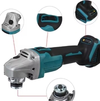 Meuleuse d'angle sans fil 18V Li-Ion 800W à interrupteur coulissant, 125mm M14, en acier inoxydable, pour polissage et découpe DIY
