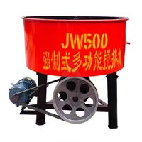 Machine de mélangeur de casserole de grande capacité de rouleau concret avec le moteur diesel portatif de mélangeur de ciment de casserole de sol réfractaire de pompe avec la trémie