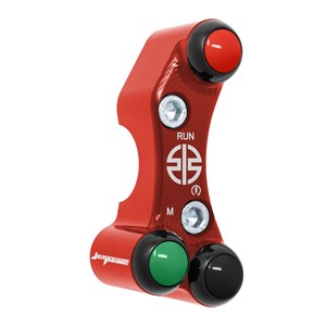 Interrupteur de guidon droit pour Kawasaki Ninja H2/R (trous décalés) (rouge) - Product Image 3