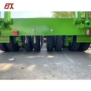 Vendita calda 3 assi 4 assi 60 80 100 tonnellate heavy duty gooseneck low loader low bed lowboy truck lowbed semirimorchio