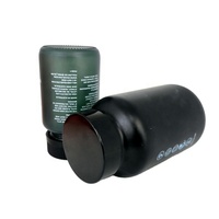 Vente en gros 100ml 150ml Bouteille de capsule de supplément de pilule de médecine pharmaceutique en verre givré vert noir avec couvercle en aluminium
