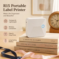 Impresora de Etiquetas Térmicas Marklife R15, Impresora de Etiquetas DIY, Máquina de Transferencia Térmica Inalámbrica de 12 mm y 203 dpi para Regalos