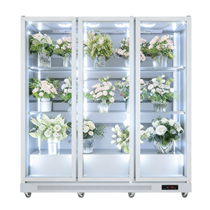 Refrigerador Comercial para Exhibición de Flores, Vitrina Refrigerada para Flores de 1/2/3/4 Puertas con Luz LED para Floristería - Product Image 1