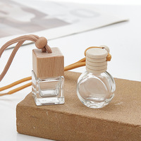 Diffuseur de parfum pour voiture vide personnalisé 10 ml avec bouchon à vis, sérigraphie, à suspendre, vente en gros avec couvercle en bois et emballage