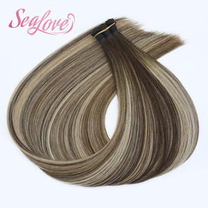 Extensioni per <span class=keywords><strong>capelli</strong></span> con trama invisibile cucita a mano di alta qualità, <span class=keywords><strong>capelli</strong></span> umani vergini europei, balayage, trama annodata a mano - Product Image 6