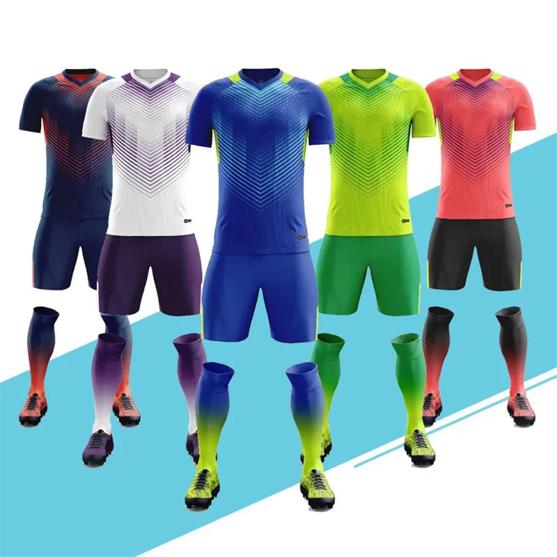 Impresión De sublimación De poliéster deportes entrenamiento fútbol uniforme De fútbol para los hombres De Uniformes De fútbol Playera Ejercicio