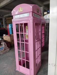 Cabine téléphonique en fer forgé rose, rouge et blanche, faite à la main, pour mariage et décoration de centres commerciaux, <span class=keywords><strong>prix</strong></span> d'usine, bonne <span class=keywords><strong>qualité</strong></span> - Product Image 2