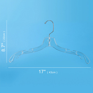 Perchas de plástico transparente para niños, perchas de cristal recicladas para ropa de adultos - Product Image 5