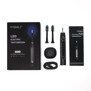 Großhandel Schall-Zahnbürste automatische kabellose Aufladung oszillierende wiederaufladbare elektrische Ultraschall-Zahnbürste blaues Led-Licht