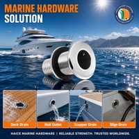 Raccord de sortie de tuyau traversant le coque en acier inoxydable 316 de 1/2 pouce, raccords traversants pour bateaux et yachts, accessoires de quincaillerie marine