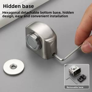 Butée de porte de sécurité en alliage de zinc, support de porte coulissante, butée de porte magnétique pour la maison, l'hôtel, la cuisine - Product Image 2