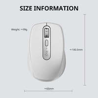 Logitech Mx Anywhere 3s 2.4g Pengisian Daya Ergonomis Senyap Vertikal Komputer Perak Usb Kantor Mouse Nirkabel Isi Ulang