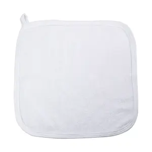 Aangepaste 6 Pack 500gsm 100% Biologische Bamboe Baby Gezicht Washandje 25X25 Handdoek 2 Lagen Bamboe Handdoek Babywashandje