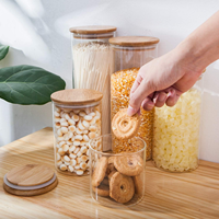 Glass Sealed Kitchen Storage Jar High Borosilicate Glass Jar Sealed Storage Sugar Jar