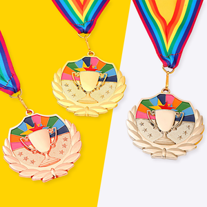 Diseño personalizado atletismo deportes trofeo corredor fútbol ganadores Medallas de metal con cinta - Product Image 2