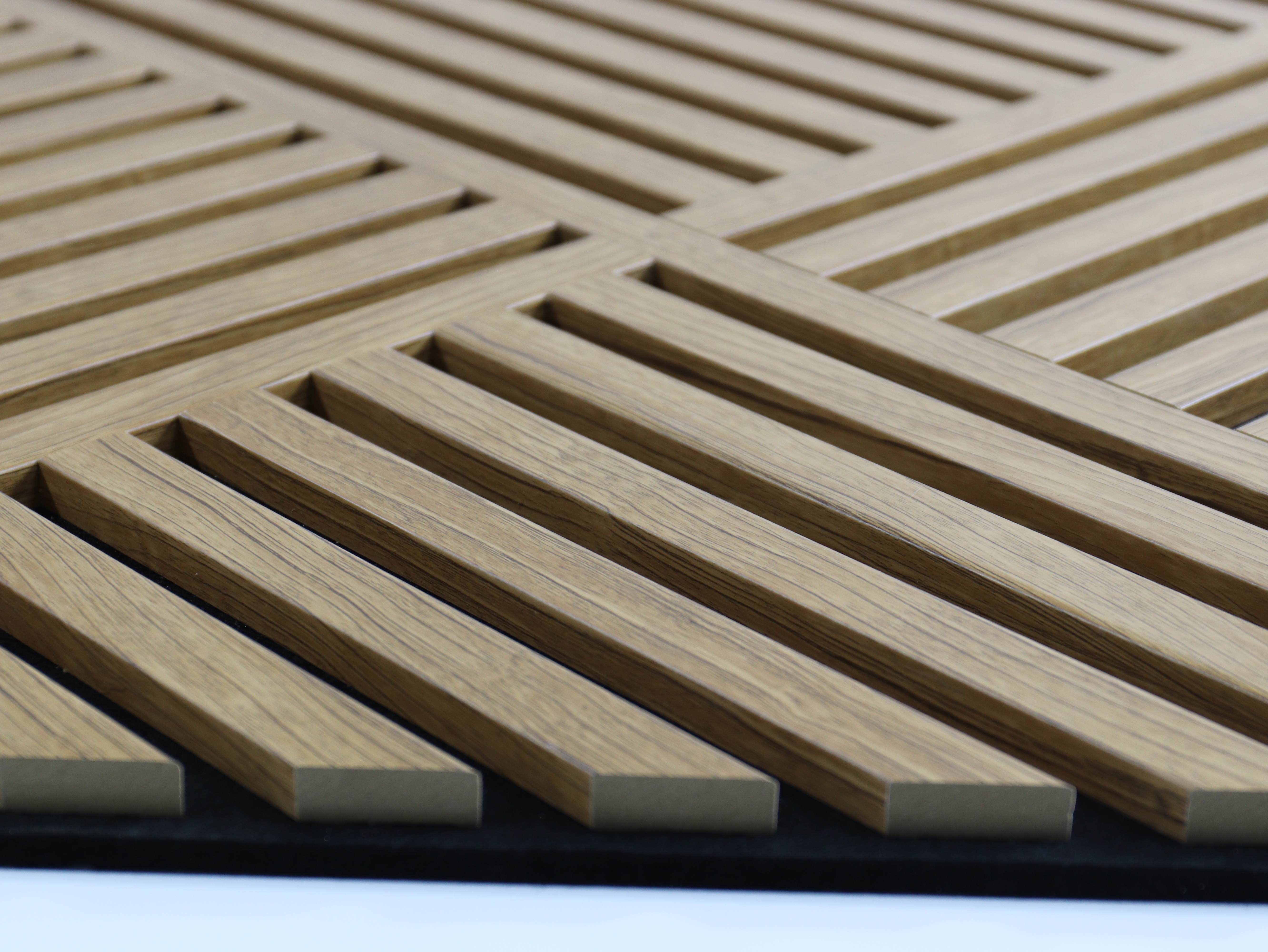 Sound Proof Eco-friendly Slat Wall Acoustic Natural Oak surface Wooden Slat Acoustic Panels