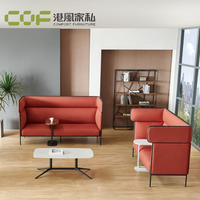 Canapé modulaire sectionnel moderne de designer en métal capitonné convertible en tissu, ensemble 3 places pour chambre, salon, bureau, hôpital, centre commercial