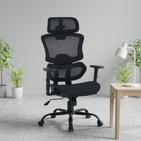 Chaise de bureau exécutive moderne en maille respirante avec appui-tête 3D réglable et soutien lombaire dynamique pour commande en gros