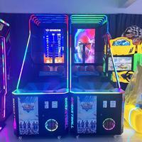 Machine d'arcade de basket-ball à LED RGB, jeu de tir à monnayeur avec comptage automatique des points pour centre de divertissement