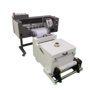 新产品2024 A2 Dtf打印机45厘米XP600打印头t恤impreora一体机DTF打印和粉末摇床