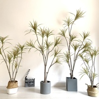 Grandes plantes artificielles en plastique Dracaena en pot, Arbre du sang du dragon, écologiques, durables, réalistes, de haute qualité, décoration verte