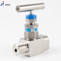 Vannes à pointeau de contrôle de débit en acier inoxydable 6000psi Vanne d'angle à aiguille haute pression à extrémité filetée 1/2NPT
