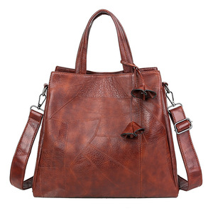 Bolso de mano para mujer, bolso de hombro de cuero liso para mujer, bolsos cruzados informales de gran capacidad - Product Image 2