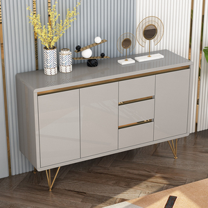 Bảng Điều Khiển 159*40*90 Hiện Đại Sang Trọng Kệ Trưng Bày Tủ Tự Chọn Sang Trọng Tủ Bếp Phòng Ăn Tấm Ván Mdf + Đá Cẩm Thạch + Gỗ Cứng Sang Trọng Hiện Đại Chấp Nhận Được - Product Image 3