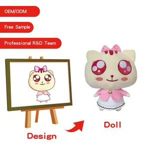 उच्च गुणवत्ता वाले प्लश खिलौना बिल्ली कस्टम-निर्मित पशु खिलौना
