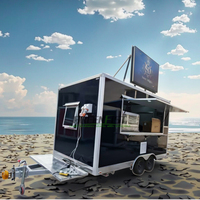 Chariot alimentaire multifonctionnel mobile de 3,8 mètres en acier inoxydable pour crème glacée, restauration rapide et snacks, avec chauffage intégré résistant à la rouille