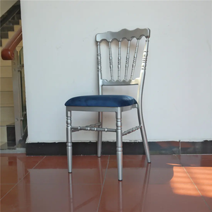 Silla de comedor Napoleón neoclásica francesa, Metal duradero apilable para exteriores, hogar, Hotel, boda, uso en la habitación - Product Image 2