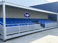 Tribunes mobiles certifiées CE de 20 et 40 pieds, abris pour spectateurs, gradins avec auvent