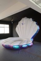 Coquille d'huître gonflable sur mesure, publicité gonflable personnalisée pour spectacle sur scène et décoration photo